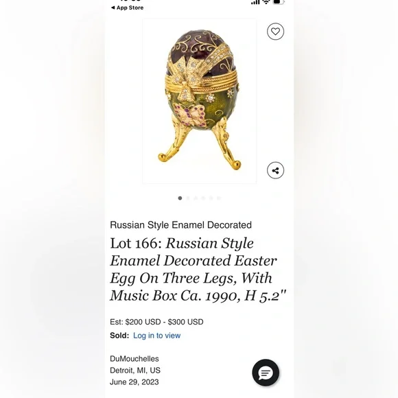 Russian Style Enamel Decorative Egg with Musical box
